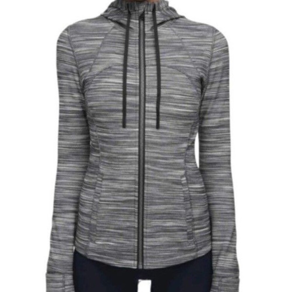 Lululemon Size 14 Define Jacket Hoodie Gray Stripe